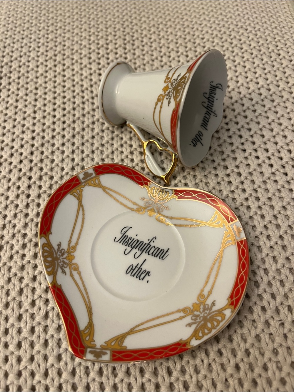 Miss Havisham’s Curiosities Insignificant Other Insult Teacup and Saucer